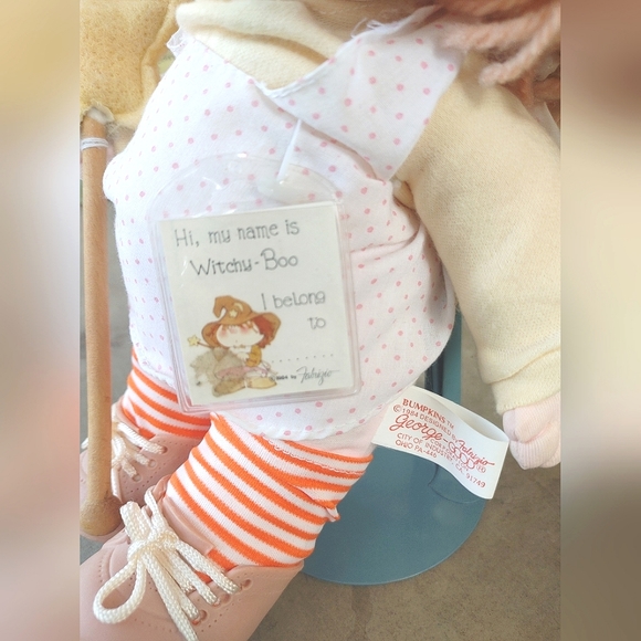 Vintage Fabrizio Bumpkin Bunch Witchy Boo Cloth Doll 1984 Unique Whimsical Doll - Picture 6 of 12